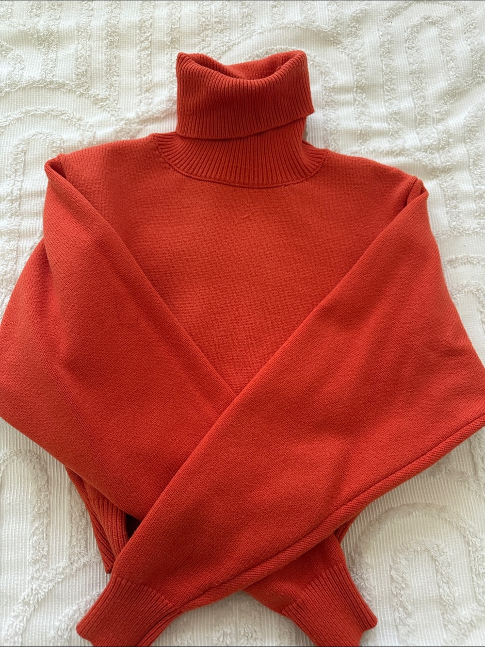 Zara orange turtleneck sweater